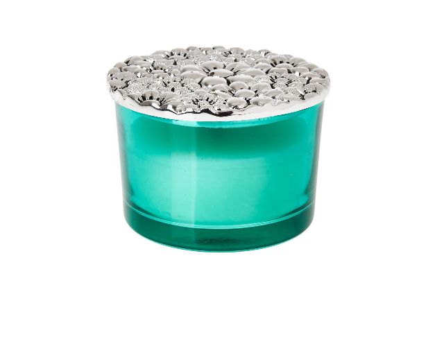 Vasetto margherite con coperchio argentato