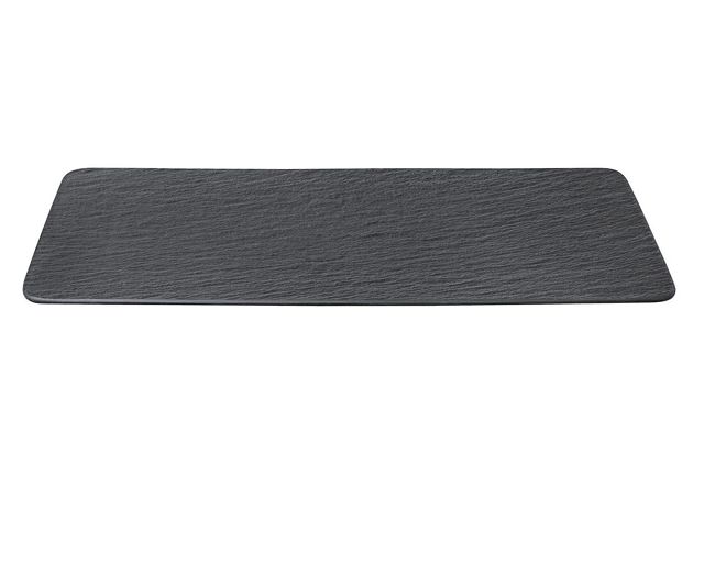 Rectangular Service Plate Manufacture Rock Porcelain Black Villeroy E Boch