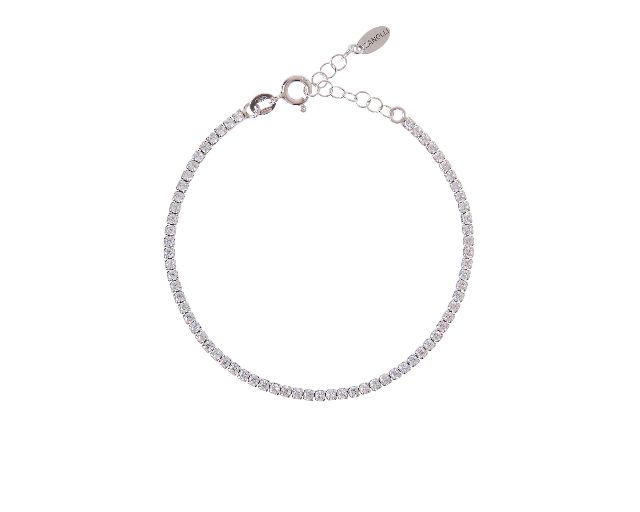 Bracciale tennis argento con zirconi bianchi