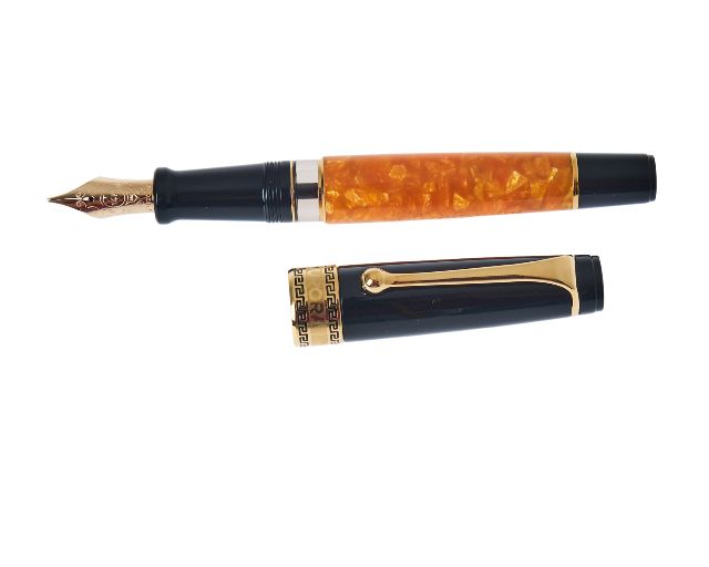 Penna Stilografica Optima O Sole Mio Arancione Screziato Aurora 162133 877997nao
