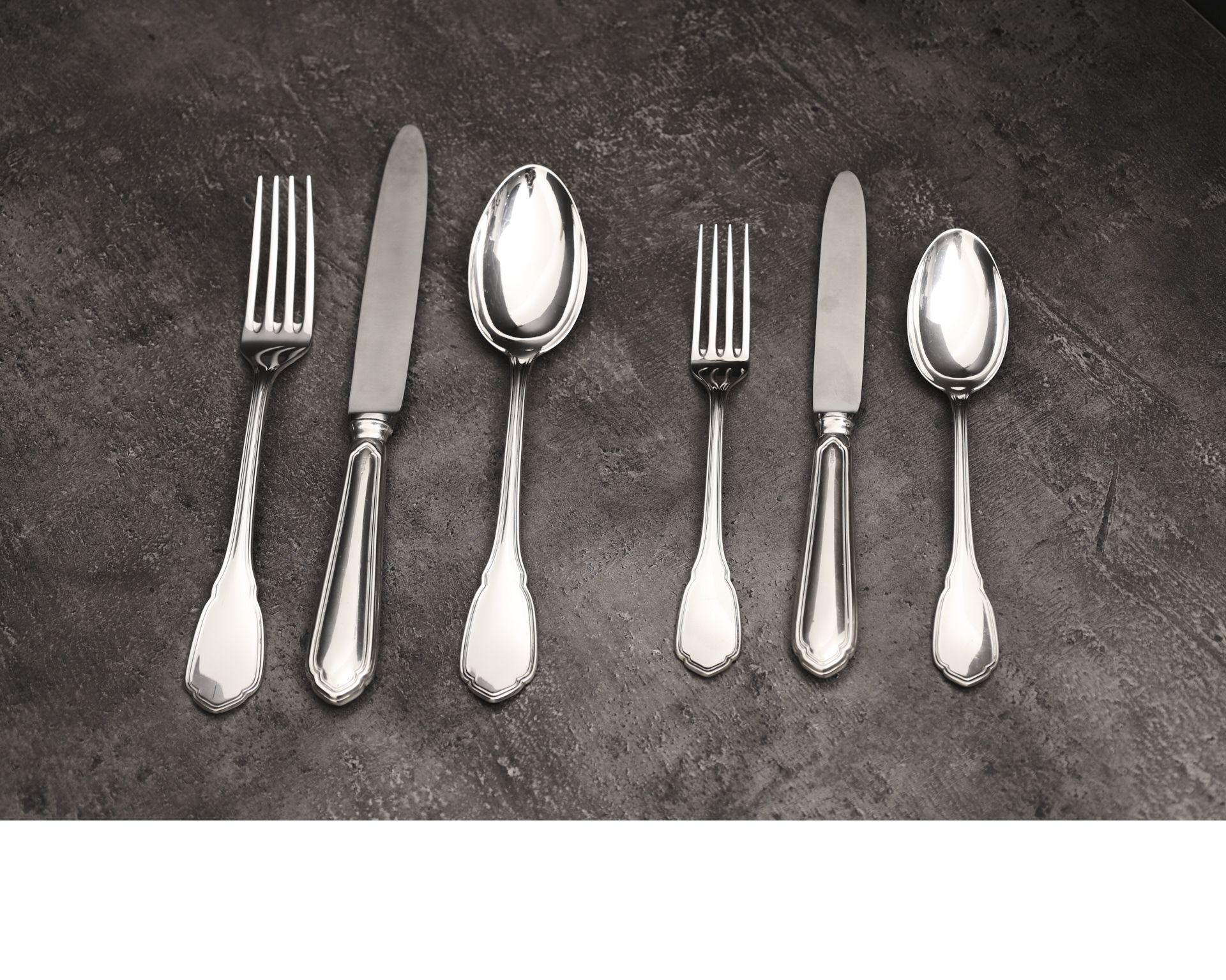Servizio Posate Argento 72 Pezzi In Stile Settecento Usato Ricondizionato Zanolli Vintage 174379 Us0004662