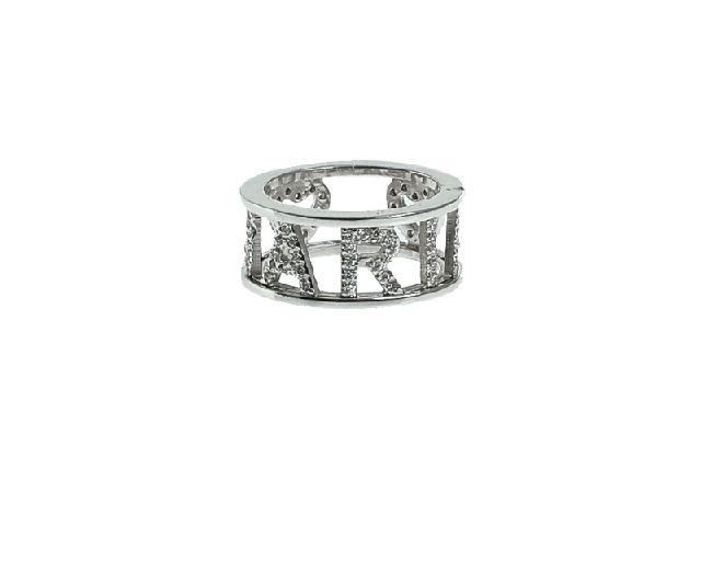 Anello my name is argento con zirconi