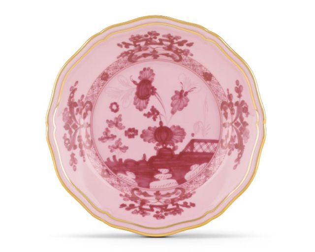 Piatto pane oriente italiano porpora porcellana