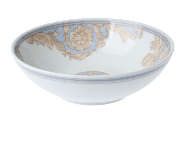 Set Kids Barocco Blue Porcelain 3 Pieces Versace 188045 I1933540378128447