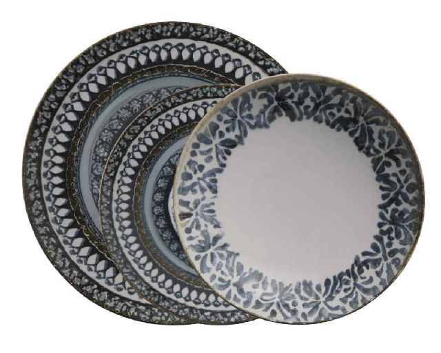 Plate service mediterraneum porcelain 12 pieces