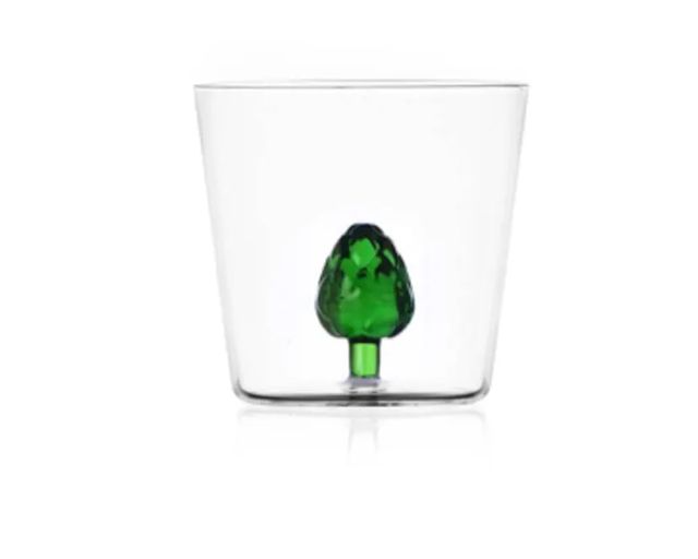 Tumbler glass vegetables artichoke