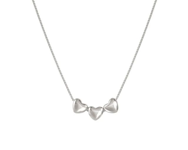 Collana armonica argento cuori