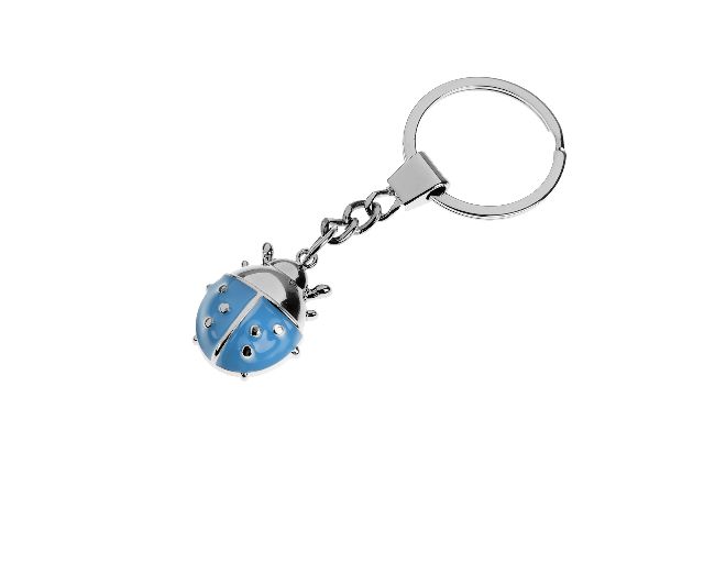 Keyring Light Blue Ladybug With Sugared Almonds Selezione Zanolli 170671 6287589hx