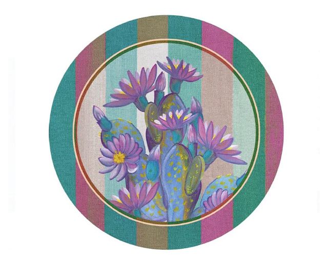 Round rigid tablemat cactus beavertail