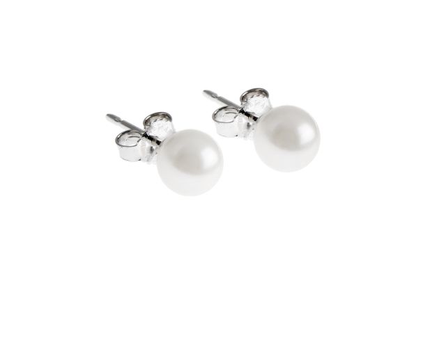 Earrings gold 750‰ and white pearls grown 24 months