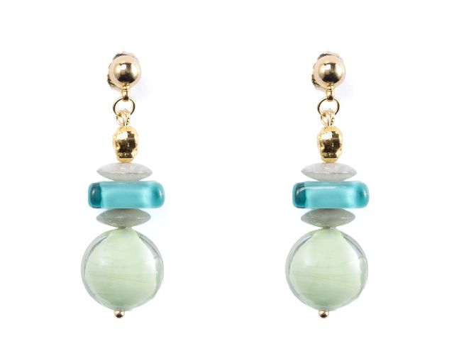 Earrings evoque murano glass