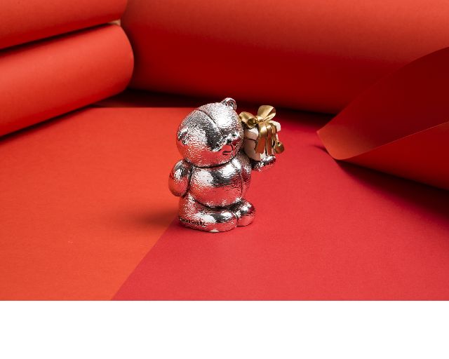 Figurina orsetto forever friends con pacchetto regalo
