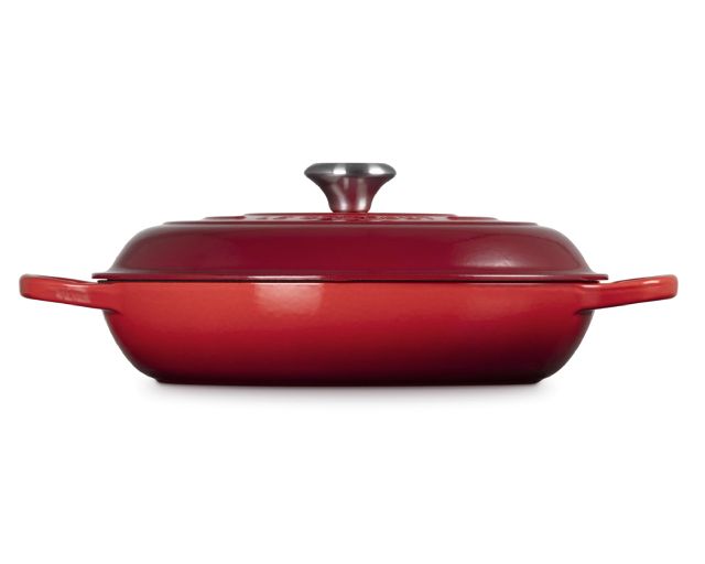 Tegame Rotondo Basso Evolution Ghisa Ciliegia Le Creuset