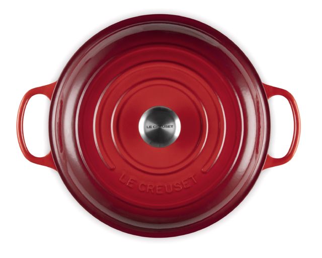 Tegame Rotondo Basso Evolution Ghisa Ciliegia Le Creuset