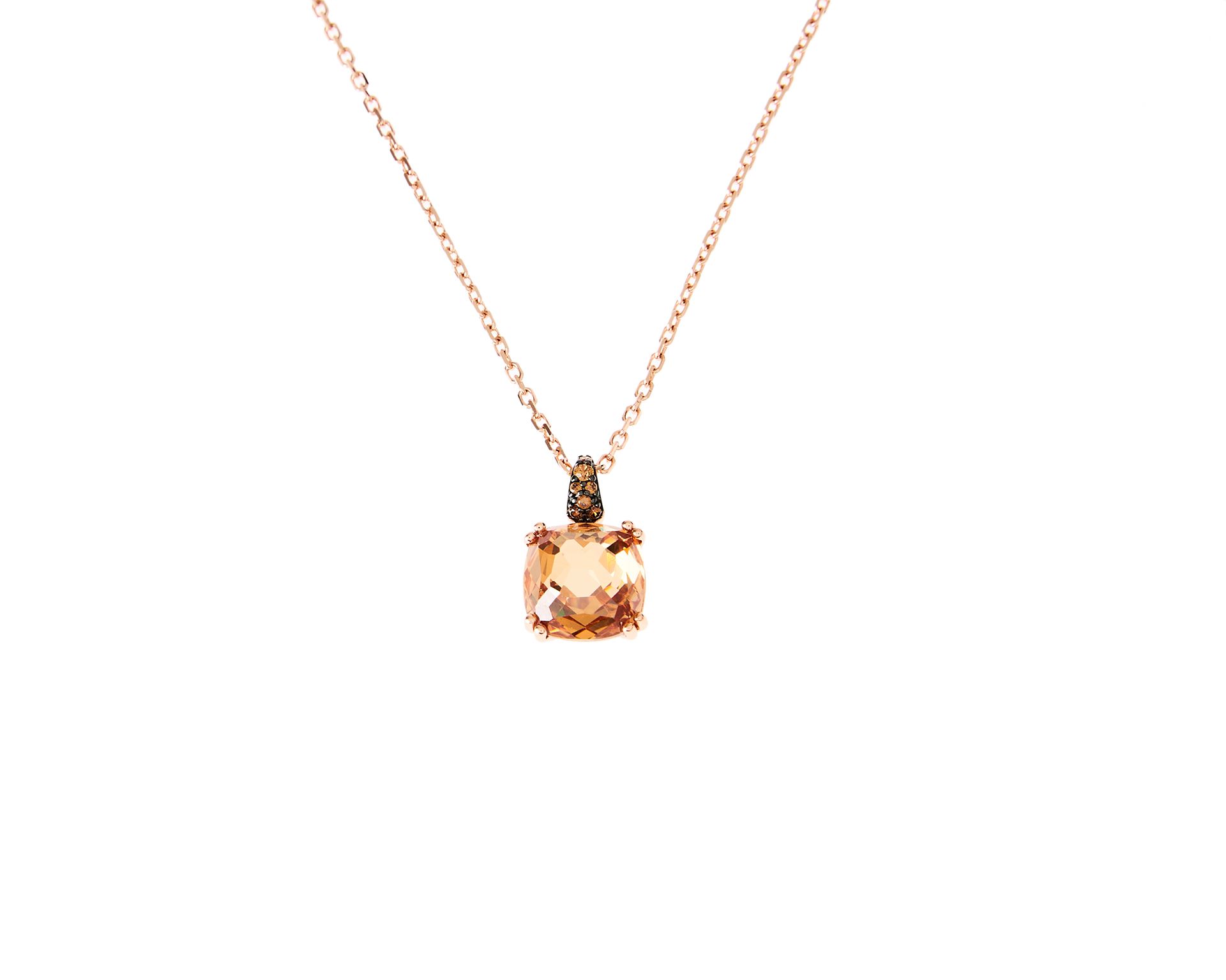 Collana Argento Rose Con Zircone Champagne Sovrani 183477 814j9492