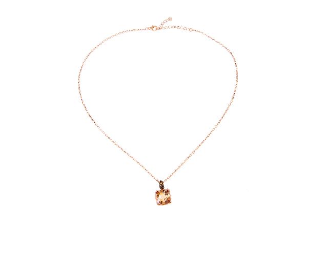 Collana Argento Rose Con Zircone Champagne Sovrani 183477 814j9492