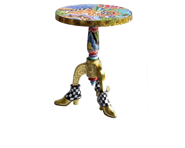 Tavolino side table dipinto a mano
