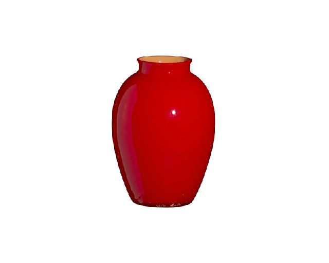Vase lopas murano glass orange