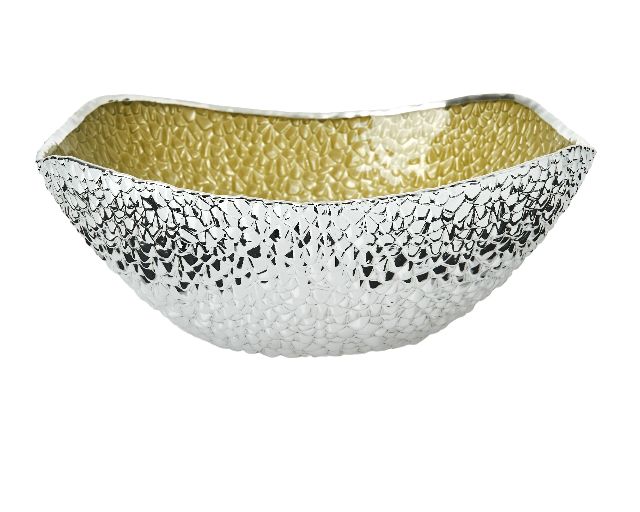 Ciotola pebbles oro perlato