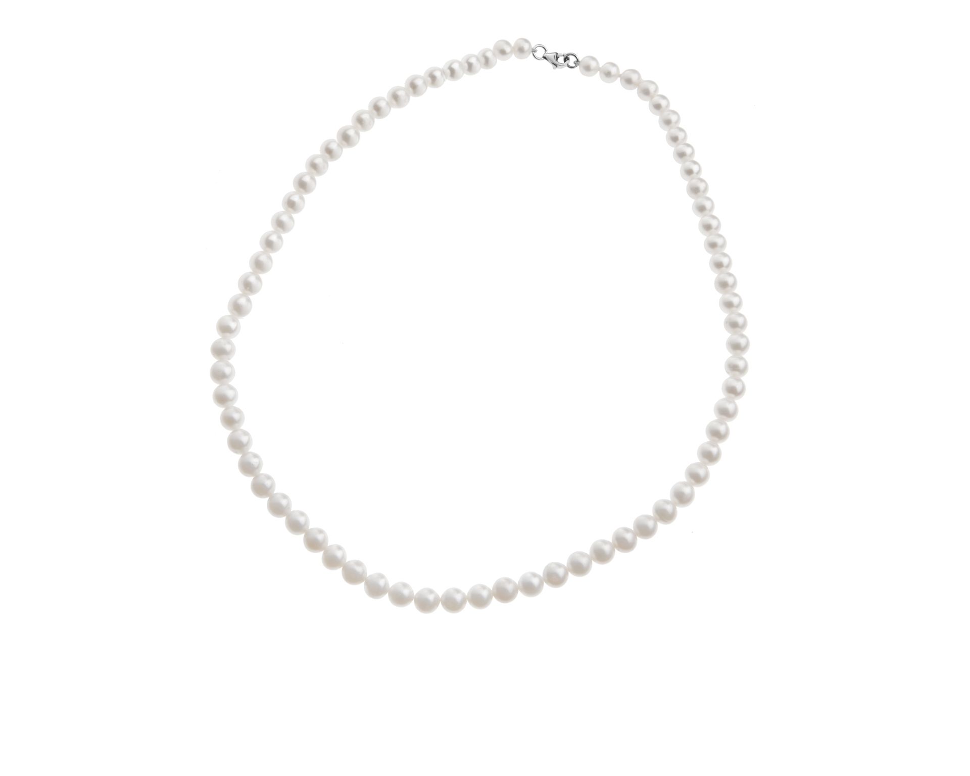 Collana Oro 750 E Perle Bianche Coltivate 24 Mesi Selezione Zanolli