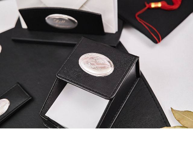 Set Ufficio Argento Bilaminato 5 Pezzi Nero Selezione Zanolli
