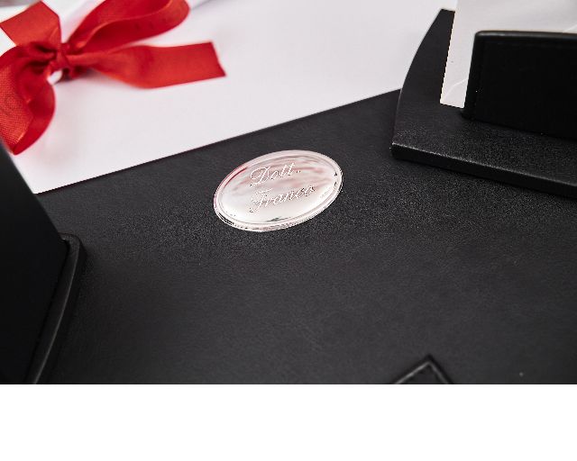 Set Ufficio Argento Bilaminato 5 Pezzi Nero Selezione Zanolli