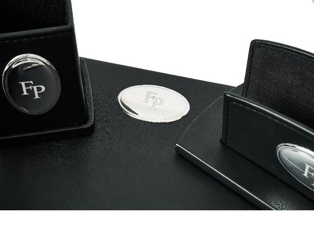 Set Ufficio Argento Bilaminato 5 Pezzi Nero Selezione Zanolli