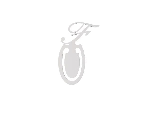 Bookmark silver f letter