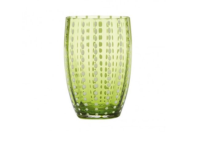 Tumbler glass perle green apple