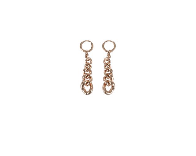 Orecchini in bronzo rosè con maglia grumette