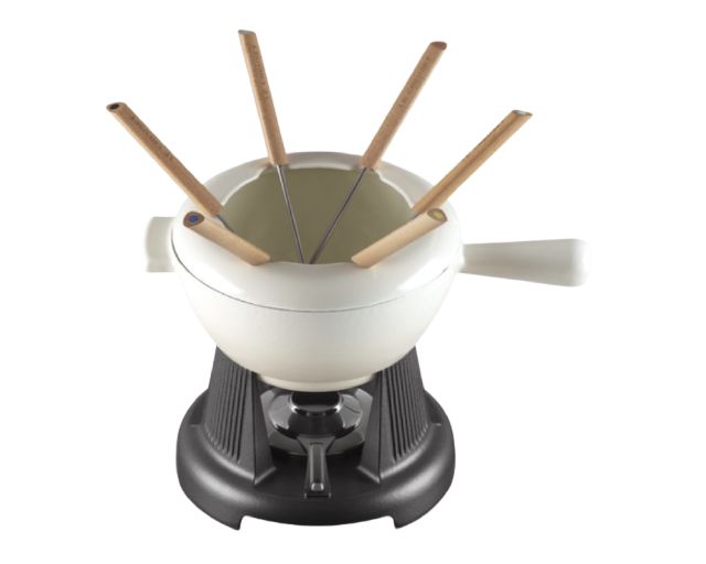 Savoyard fondue set cast iron meringue