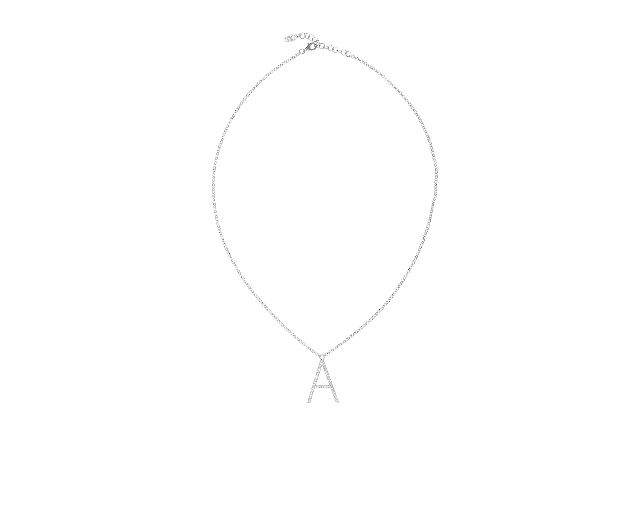 Collana Dancing Names Argento Con Ciondolo Lettera A In Cubic Zirconia Sovrani 176446 814j050a