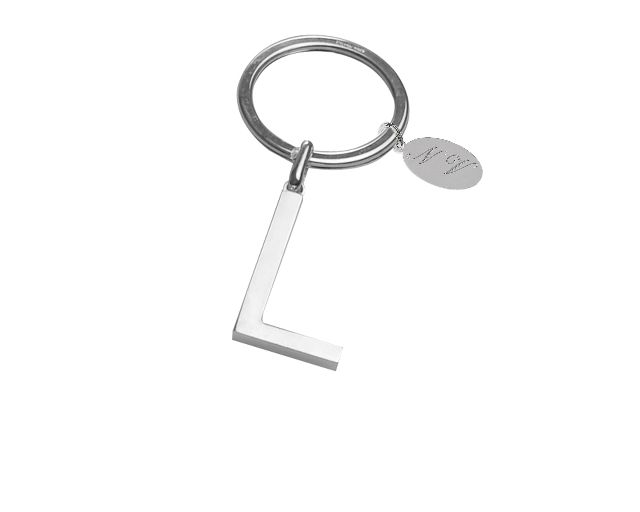 Keychain Silver L Letter Selezione Zanolli 10957 2vpcl