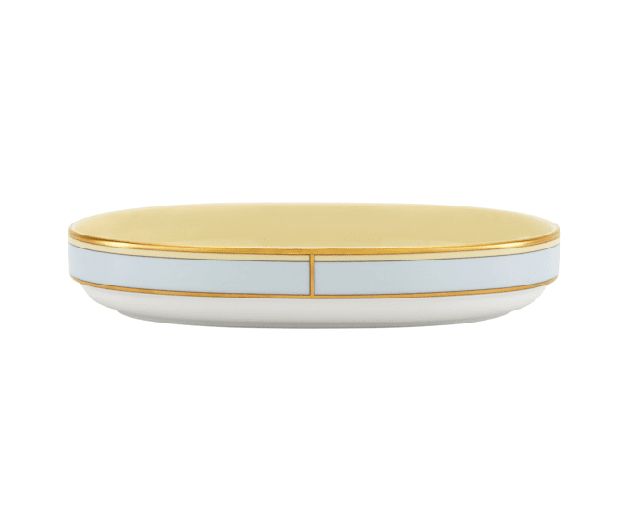 Pickle dish diva porcelain blue