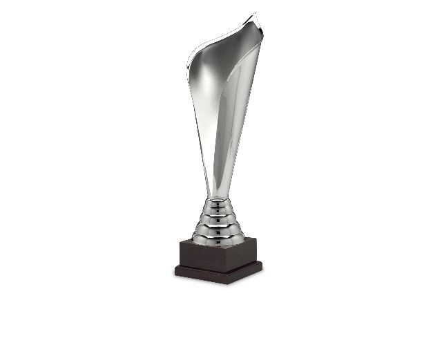 Cup flower with wooden base