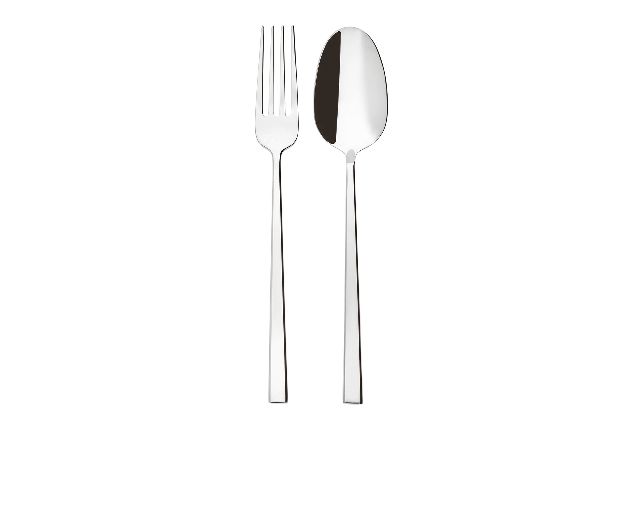 Set posate servire rock acciaio 2 pezzi