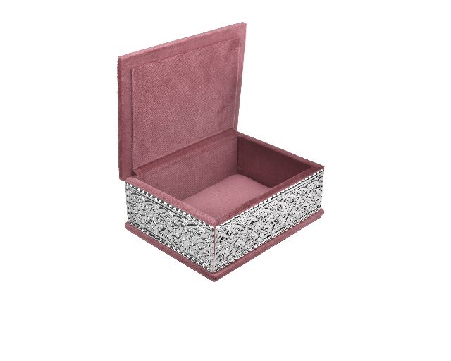 Jewellery Box Silver And Pink Velvet Selezione Zanolli 8685 248sc567ra