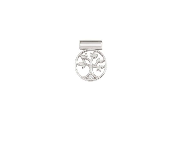 Charm seimia silver tree of life with zircons