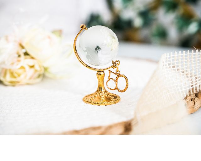 Globe With 50th Pendant Box And Sugared Almonds Selezione Zanolli 171202 912mz22882hx