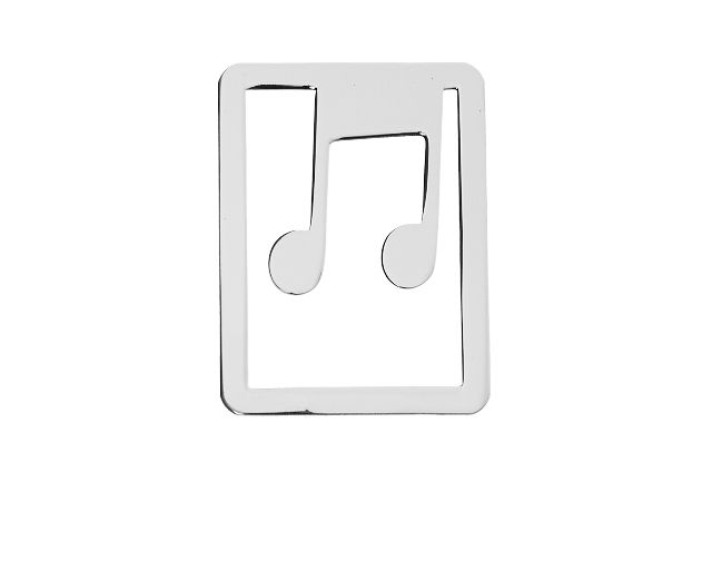 Segnalibro nota musicale argento