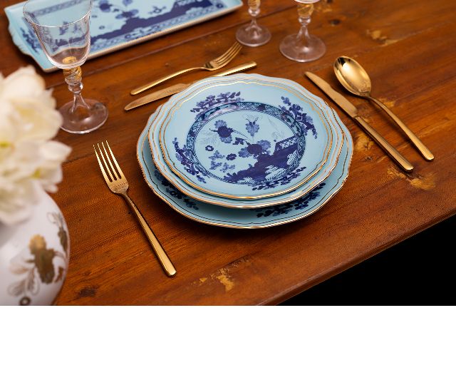 Table setting oriente italiano iris porcelain 3 pieces