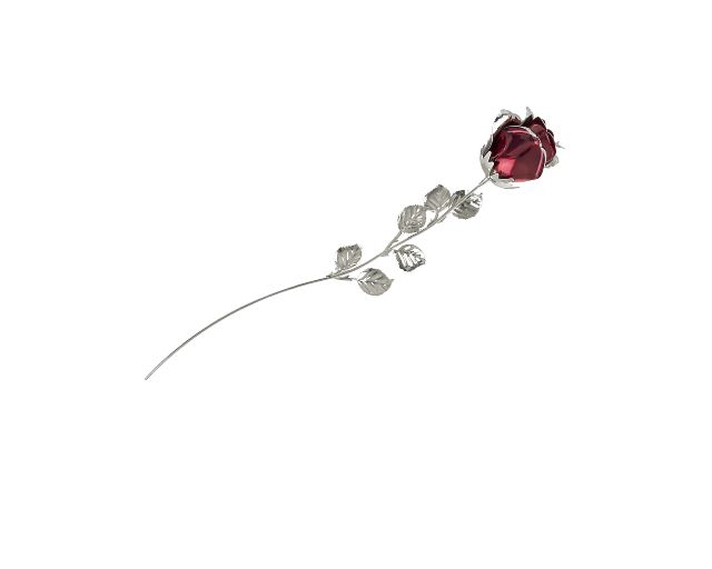 Bomboniera Rosa Rossa Silver Plated Con Confezione Regalo Selezione Zanolli 162250 5922058r