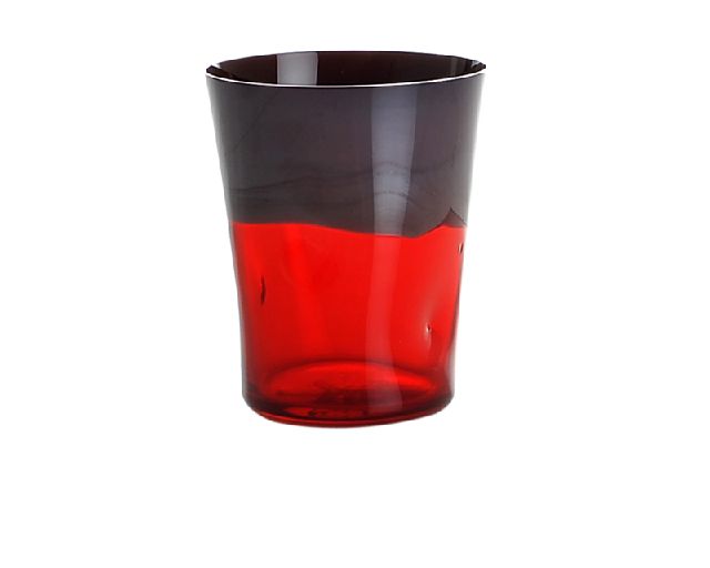 Bicchiere vino dandy vetro di murano mirtillo rosso