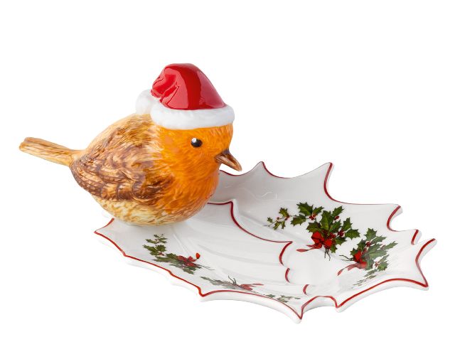 Idea regalo natale ciotola con uccello toy's fantasy porcellana