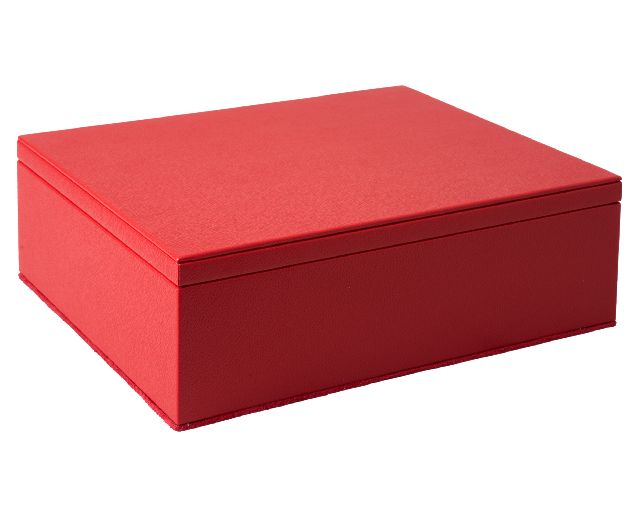 Jewelry box red faux leather