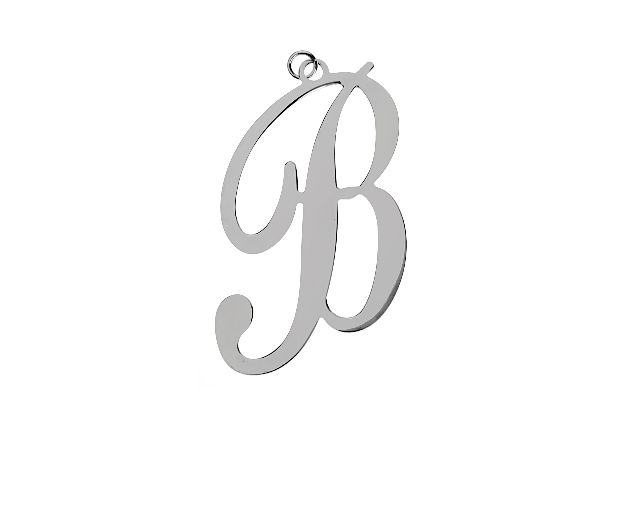 Ciondolo lettera b argento