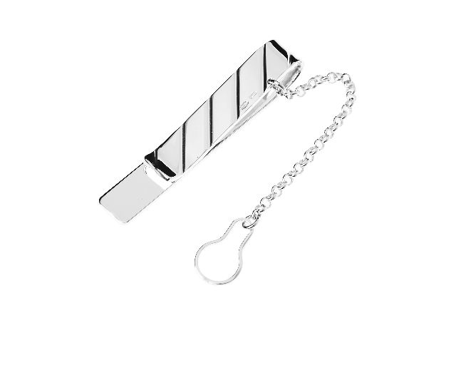Fermacravatta Argento Rigato Selezione Zanolli 174107 925fc002bis