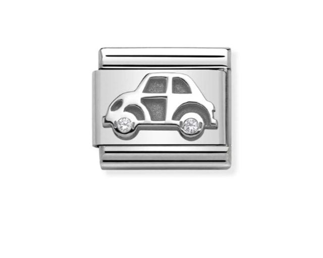 Car composable steel silver and zircons