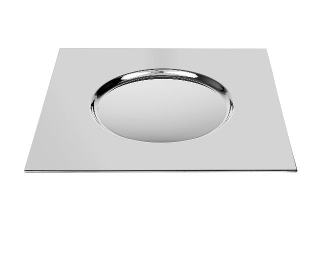 Edged plate essentia silver square