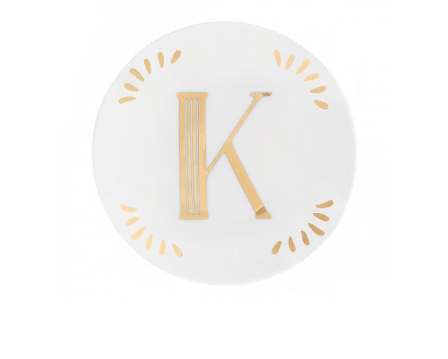 Little Plate Lettering Porcelain Letter K Bitossi Home 162604 954let00011
